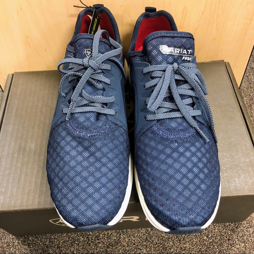 Ariat Women's Fuse Athletic Tennis Shoe Team Navy - Picture 3 of 5